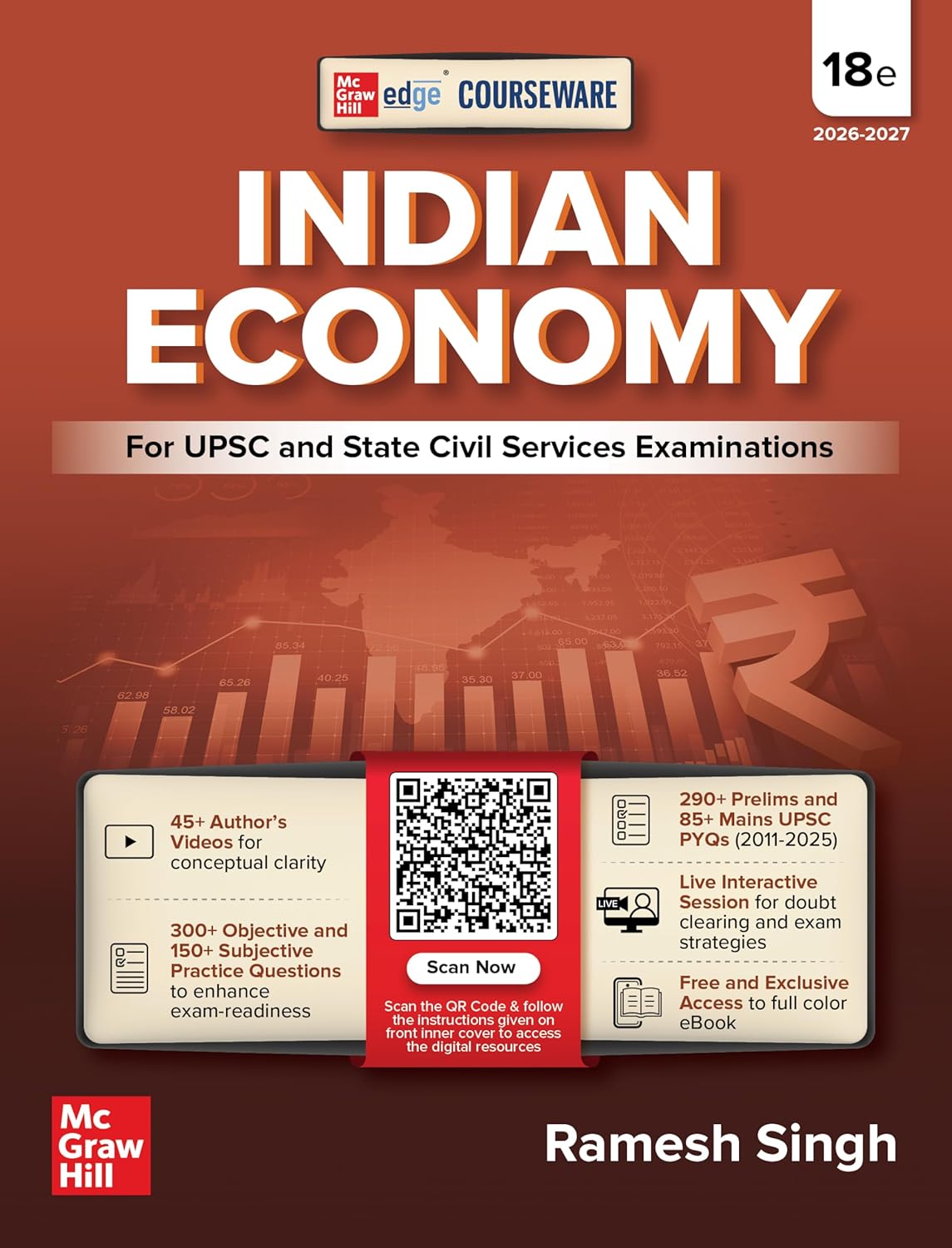 Indian Economy Courseware, 18e by Ramesh Singh for UPSC 2026 | 250+ Solved Online Prelims PYQs (2011-2025) | 80+ Online Mains PYQs (2013-2024)